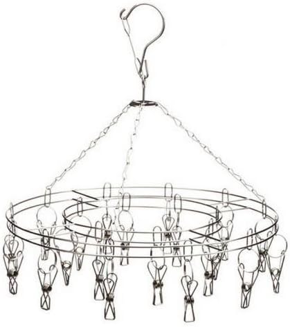 SZ5CGJMY ® 20 Clips Stainless Steel Underwear Sock Swimwear Clothes Hanger Airer Dryer