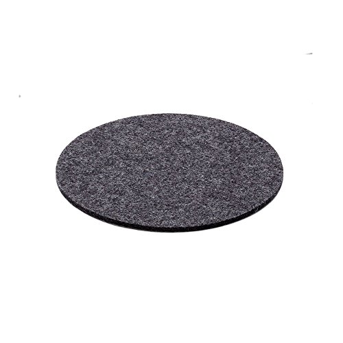 Glasuntersetzer Untersetzer Woll Filz 5mm Farbe anthrazit (Ø 20 cm)