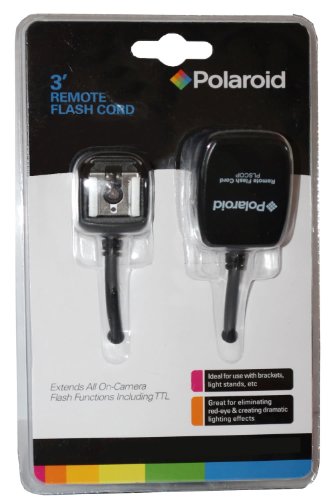 Cordon 90 cm    sabot flash hors appareil et TTL    distance par Polaroid pour reflex num  riques Nikon et flashs Speedlite