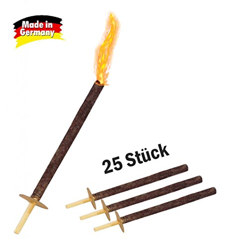 25 Wachsfackeln 60 – 75 min Brenndauer als Fackel oder Gartenfackel - 3