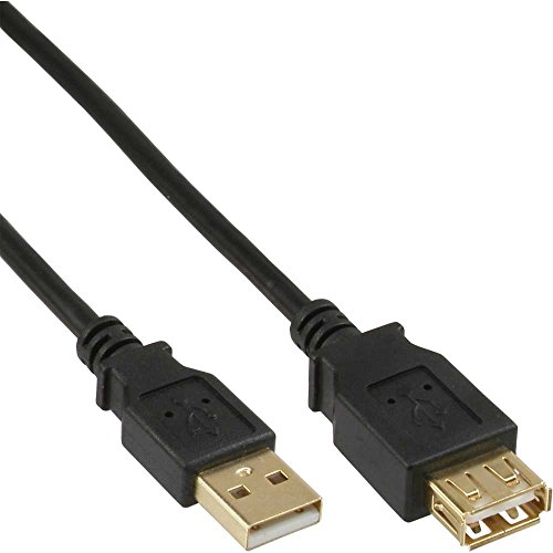 InLine 34611S USB 2.0 Verlängerung, Stecker auf Buchse, Typ A, Kontakte gold, 10m schwarz
