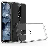 Premium Nokia 6.1 Plus Case - Shock Proof Protective Soft Transparent Back Cover for Nokia 6 Plus Bumper Corners with Air Cushion Crystal Clear Back Case (Transparent)