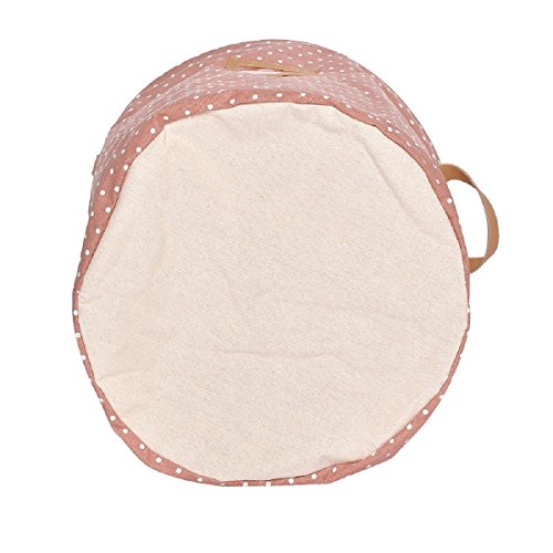 YINGMO 14×14×18 Zoll Baumwoll-Leinen gemischte klassische bequeme zusammenklappbare Korb Aufbewahrungsbox mit Kartenfach - 5