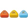 Nippan Onigiri Rice Ball Transport Box & Mould, Easy and Quick, Japanese Kawaii Bear, Set of 3 Onigiri Boxes, 3 Colours, Made in Japan LS-2