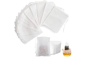 AYEUPZ 200 bolsas de té desechables con cordón para té, té de frutas, flores de té, especias en polvo, 5 x 7 cm