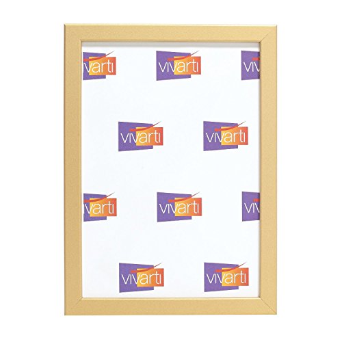 VivartiThin Gold Finish Picture Photo Frame A1 Size 59.4 x 84 cm - A1 Frame - Photo Frame - 59.4x84 Frame Gold with Clear Styrene Sheet & Wall Mounted Hook – 59.4 x 84cm