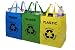 Produktbild Premier Housewares 1900261 Recyclingtaschen für Papier, Kunststoff und Glas, 3-teiliges Set