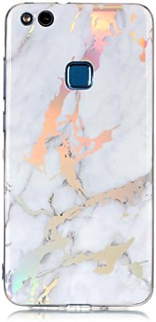 Pheant® Case for Huawei P10 Lite Silicone Cover Transparent Bumper Soft Phone Skin Marble Pattern with Electroplate Plating Design