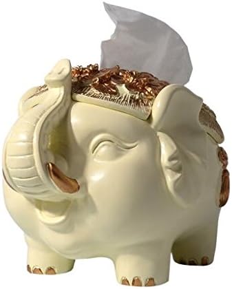 Decoured Elephant Creative Towel Box Ornaments Crafts Table Decor Decoration Bridal Room Decoration Home Furnishing Modern Minimalist Fashion Baby Blue Box,Baby Elephant Tissue Box Gold