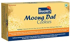 Dr.BHADRES Moong Dal Cookies 270 gm | Healthy Biscuits For Kids | Chemical Free Cookies | Biscuits Pantry | Cookies Biscuits
