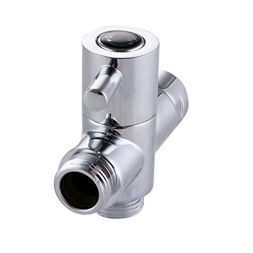 OUTOWIN Massives Messing Chrom poliert PV4 3-Wege Umschaltventil für die Dusche, BSP-Gewinde (0,5 Zoll / 12,7 mm) - 2