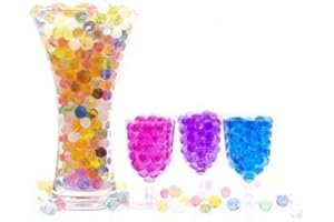 Risai Bolas Gel de Agua, Perlas Bolitas de Agua No Tóxicas Crecen en Agua, Water Beads para Jarrones Decoración Plantas Flores, 600pcs Multi, 10g