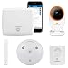 Produktbild Homematic IP Smart Home Alarmanlage mit Smartfrog HD IP Überwachungskamera | Inhalt: Zentrale, Alarmsirene, Fensterkontakt, Bewegungsmelder und Smartfrog IP Kamera. Mit kostenloser Smartphone App.