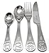 Personalised Teddy Bear Stainless Steel Childrens 4 Piece Cutlery Set, Engraved