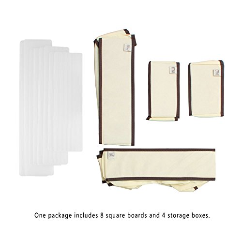 Schublade Organizer, Schrank Organizer, Bra Unterwäsche Schublade,Aufbewahrungsboxen Socken oder Kommodenschubladen Divider 4 Set Beige von MIU COLOR® - 5