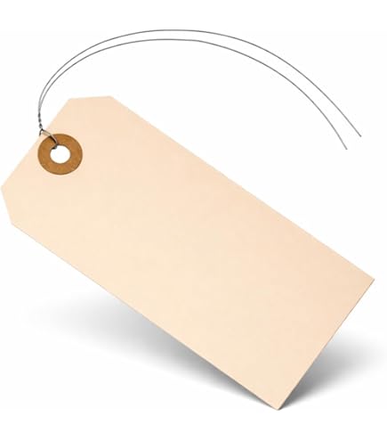 SmartSign Blank Manila Shipping Tags With Elastic Strings - Pack Of