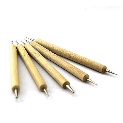 15x UV-Gel Nagel Pinsel Nagel Art Nail Art Brush + 5x Dotting Pinsel+ Etuie - 6