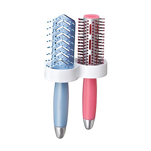 Preisvergleich Produktbild InterDesign 21031EU Affixx Dual Haarbürstenhalter, weiß