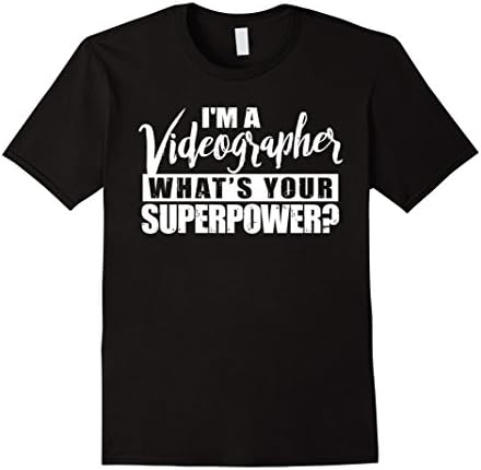 Men's Videographer Shirt, Funny Videography Equipment T-Shirt XL Black
