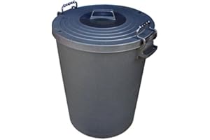 CrazyGadget Extra Large 110L Litre Black Plastic Rodent Proof Animal Feed/Food/Storage Bin