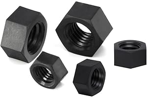 CONPHERON Tuercas Hexagonal de Plástico/Nailon, Negro, M4 (80 Pezzi)