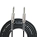 Produktbild VCB Mono-Jack-Gitarrenkabel Audio-Stecker auf Stecker Kabel 6,35 mm gerader Stecker - Schwarz