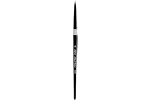 Silver Brush Limited 3000S-8 Black Velvet Professional Round Paint Brush, Natural Squirrel Hair and Synthetic Mix Blend Filament Watercolour Brush, Size 8, Short Handle