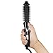 IYUTtech Tourmaline Ceramic Hot Curl Brush,Hairdressing Salon Hot Curl Curling Styling Grooming Volume Hair Brush Tool--black