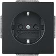 BUSCH-JAEGER Schuko Socket Insert with Raised Touch Protection 2300 EUCB-885 Matte Black
