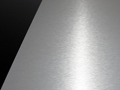 PAULUS Spritzschutz Aluminium gebürstet 60×40 cm für Küche, Herd, Küchenrückwand, Fliesenspiegel – stabile Stärke 3 mm, Farbe silber - 2