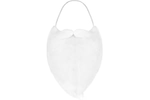 TOYMYTOY Weihnachtsmann Bart und Schnurrbart Kostüm für Kinder Erwachsene, weiß