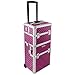 Produktbild anndora Trolley 2 Rad Pilotenkoffer Lila Purpur Alu Rahmen Koffer Beauty Case