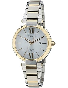 Seiko Damen-Armbanduhr XS Solar Analog Quarz Edelstahl beschichtet SUT154P1