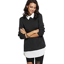 Suchergebnis auf Amazon.de für: pullover mit bluseneinsatz damen