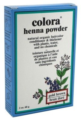 Colora Henna Powder Hair Color Gold Brown 2oz (3 Pack)