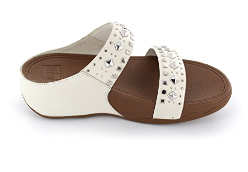 FitFlop™ Biker Chic™ Slide Urban White 6.5 UK