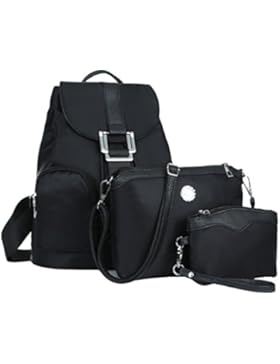 Foxom Rucksackhandtaschen Nylon Wasserdicht taschen Schultertasche Stadtrucksack Damenrucksack Daypack Anti-Taschendieb...