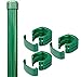 Produktbild Zaunpfosten + Fix-Clip-Pro Pfosten Maschendraht Zaun grün 200cm 34mm Gitterzaun Zaun