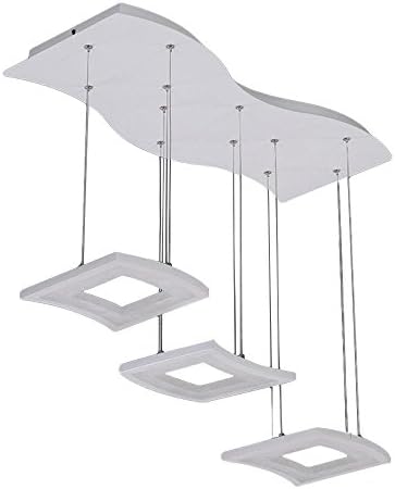 Modern Pendant Lights Simple Creative Acrylic Plexiglass Shade Led Ceiling Lighting, White