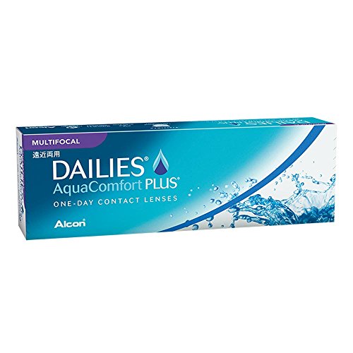 DAILIES AquaComfort Plus Lentes de contacto multifocales diarias, R 8.7, D 14, -7.75 dioptría, adición alta - 30 lentillas