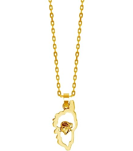 Pendentif Collier Drapeau Sénégal Continent Afrique Chaîne
