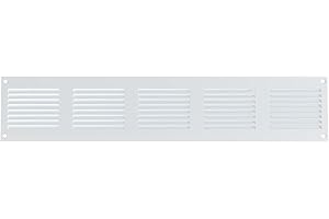 STEINBERG14 500x100mm Grille de Ventilation en Acier, Blanc - Grille D'aération avec Moustiquaire