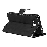 BONROY® Tasche Hülle für Handyhülle für Samsung Galaxy J3 PRO (5,0 Zoll) Retro matte Leder PU Leder Flip Schutzhülle Case Cover Etui Lederhülle mit Silikon Back Cover PU Leder Handytasche im Bookstyle Stand Funktion Kartenfächer Schale Stoßfest Handyhülle für Samsung Galaxy J3 PRO (5,0 Zoll) - 