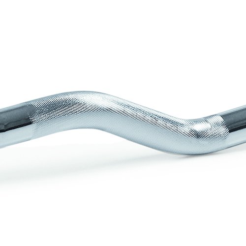ScSPORTS SZ-Stange Curlstange 120 cm, massiver verchromter Stahl 7 kg, Durchmesser 30 mm, inklusive 2x Schnellverschluss/Federverschluss - 3