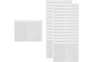 CZAKOMIX Pochettes Adhésive Transparente,18Pcs Porte-Étiquettes Autocollants 15.8*11.4CM,Pochette Adhésive Carte de Visite,Porte-Cartes Adhésif pour Cartes D'Index,Pour Organiser Et Protéger Les Carte