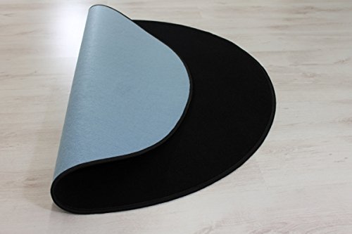 Alina schwarz Rund Velour Teppich Größe 120cm rund - 4