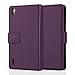 Price comparison product image Yousave Accessories Huawei Ascend P7 Case Purple PU Leather Wallet Cover