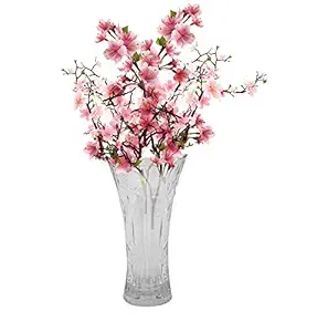 Wizme Crystal Flower Vase for Dining Table | Glass Vase for Home and Rooms Decoration 30 Grams Pack of 1
