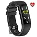 Produktbild Fitness-Tracker, mit neuen Sport Watch wasserdichte Fitness-Uhr Armband mit Pulsmesser Schrittzähler Farbe OLED Touchscreen für iPhone Samsung IOS Android Smartphones (4 Stile von Themen)