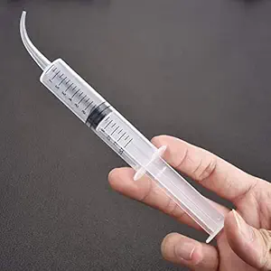 Hand Feeding Syringe Tube with Curve Tip for Hamsters, Puppy, Baby Birds, Puppy, Kitten, Dog & Cat (12 ml)